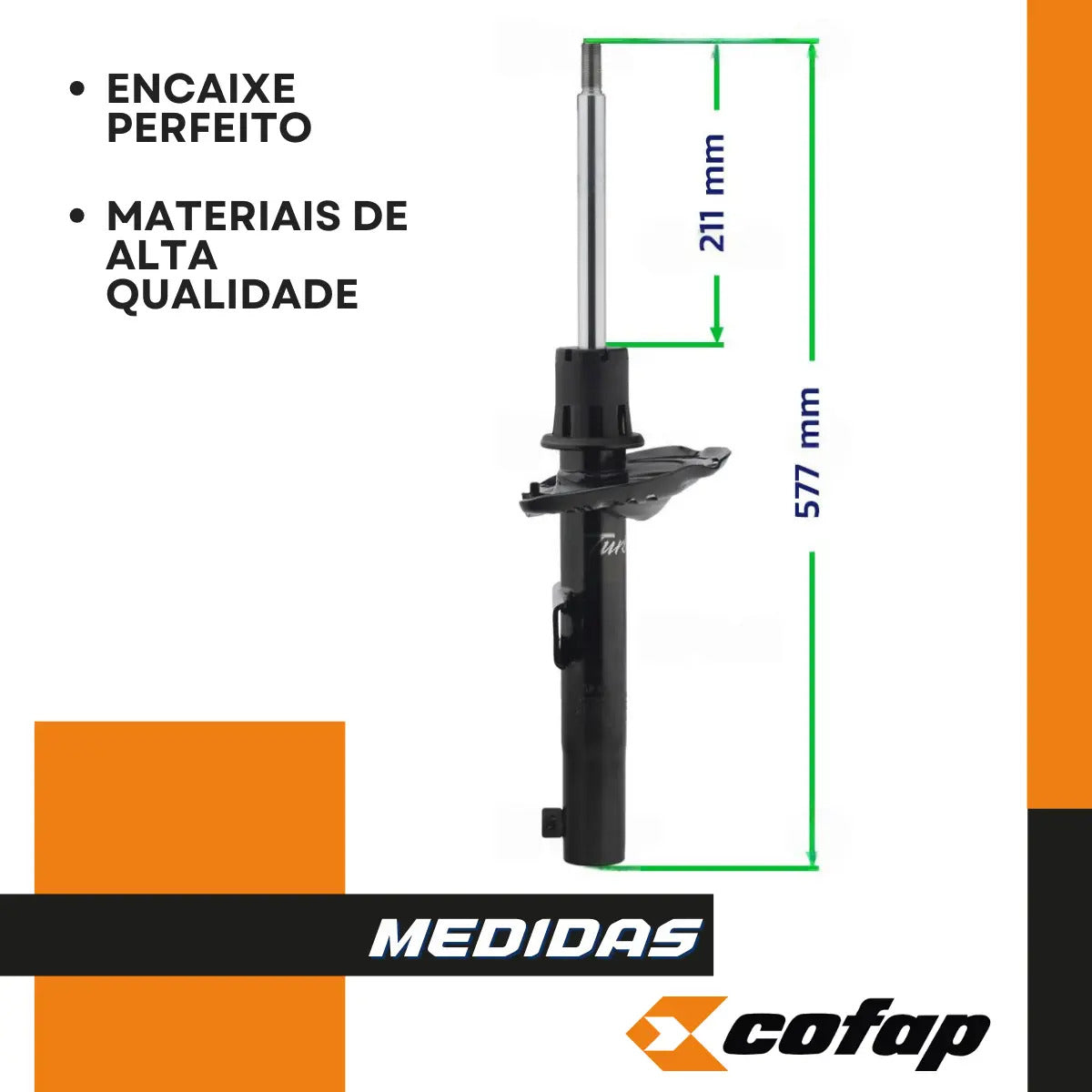 Par Amortecedor Dianteiro Polo 1.0 Mpi Track Cofap