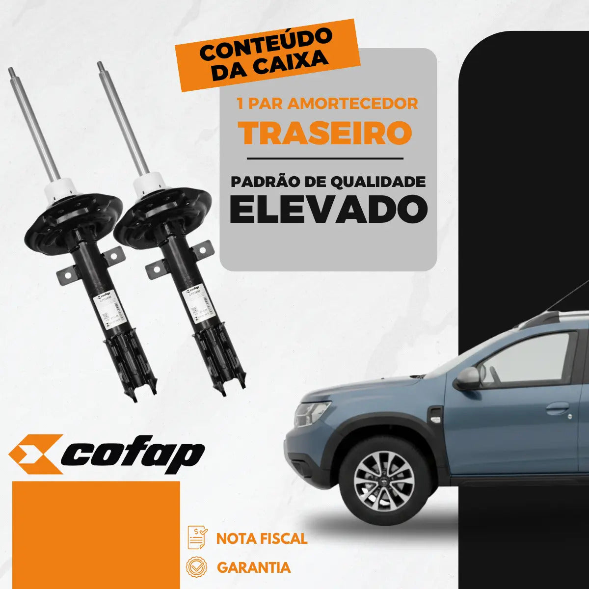 Par Amortecedor Traseiro Oroch 2015 16 17 Em Diante - Cofap