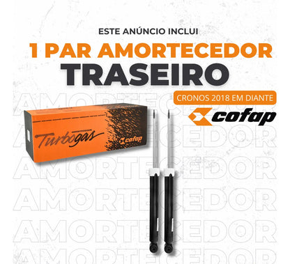 Par Amortecedor Traseiro Cronos 1.0 6v 1.3 8v 1.8 16v Cofap