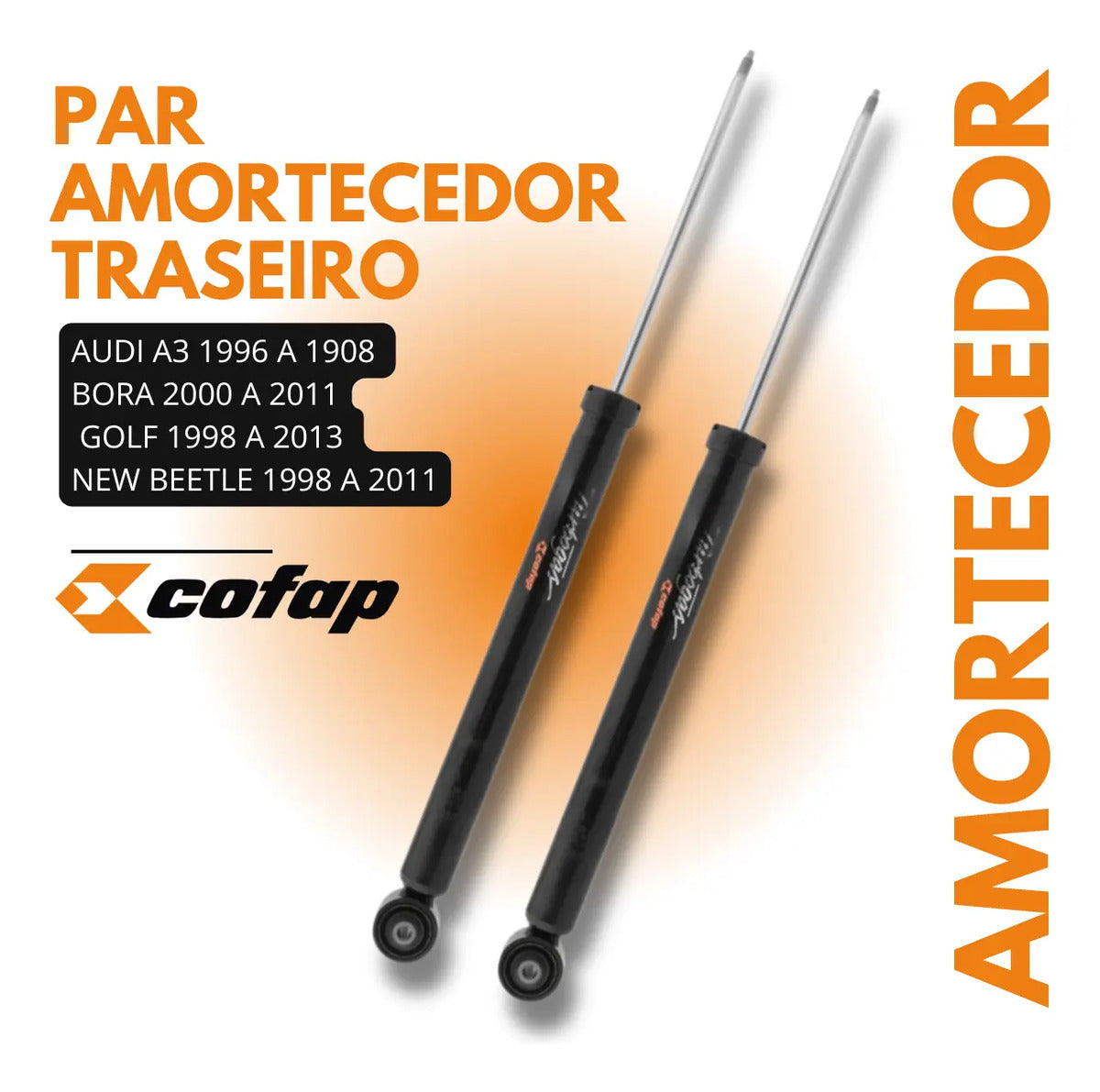 Par Amortecedor Traseiro Cofap Golf  1998 A 2013
