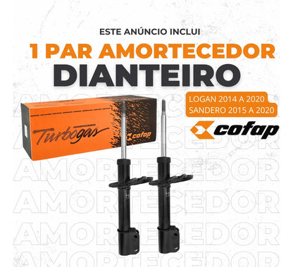 Par Amortecedor Dianteir Renault Logan 2014 A 2020 Cofap