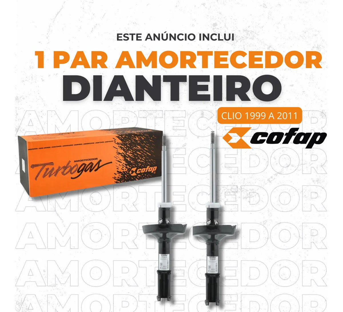 Par Amortecedor Dianteiro Clio 1.0 99.. - Cofap
