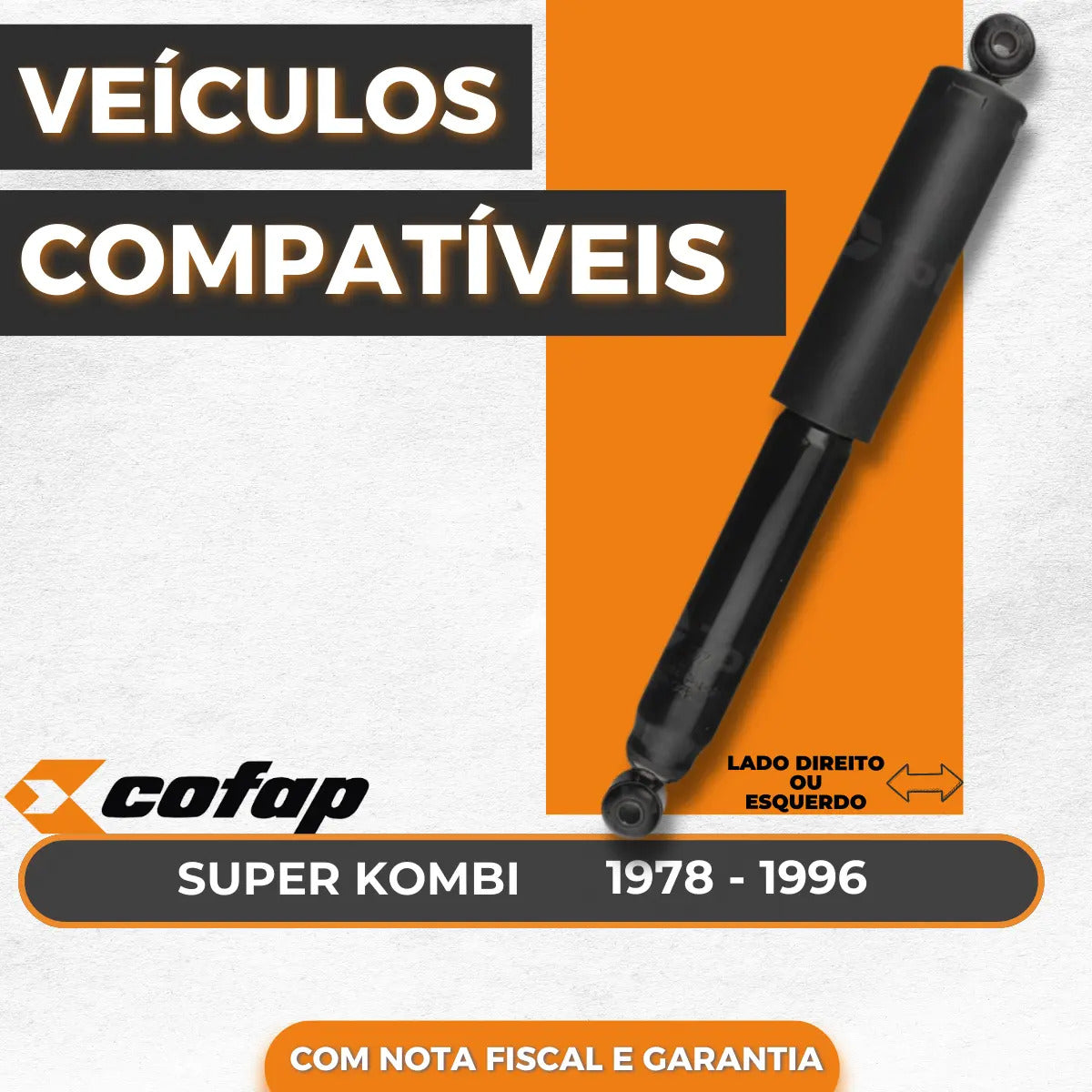Amortecedor Traseiro Kombi Clipper 1978 A 1996 Cofap Super