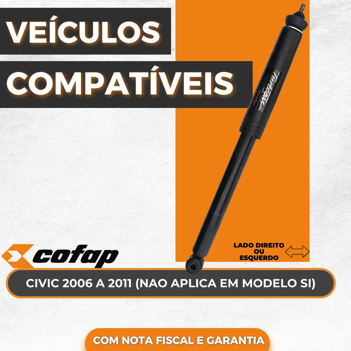 Amortecedor Traseiro Original Cofap New Civic 2008 2009