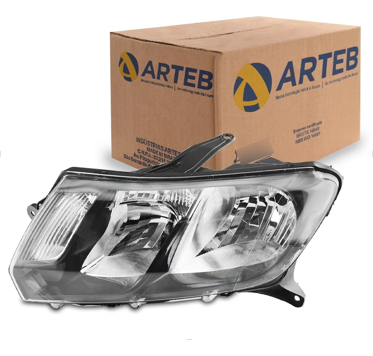 Farol Sandero Stepway 2014 A 2019 Máscara Negra Arteb