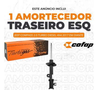 Amortecedor Traseiro Esquerdo Compass 2.0 Diesel 17... Cofap