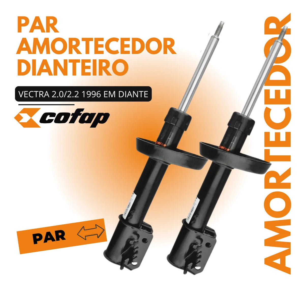 Par Amortecedor Dianteiro Gm Vectra 1996 A 2005 Cofap