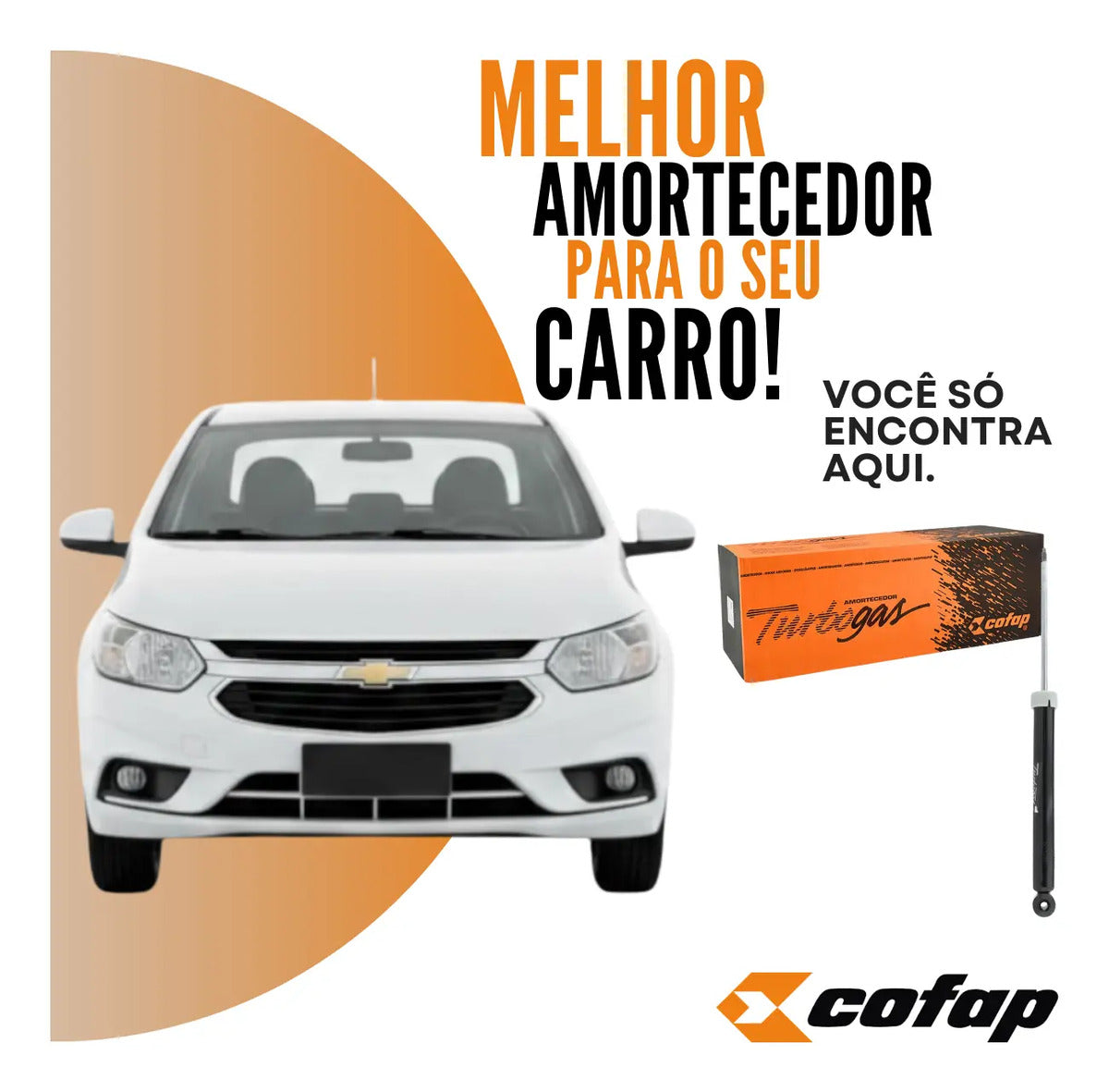 Amortecedor Traseiro Original Cofap Prisma 2015 Turbogás