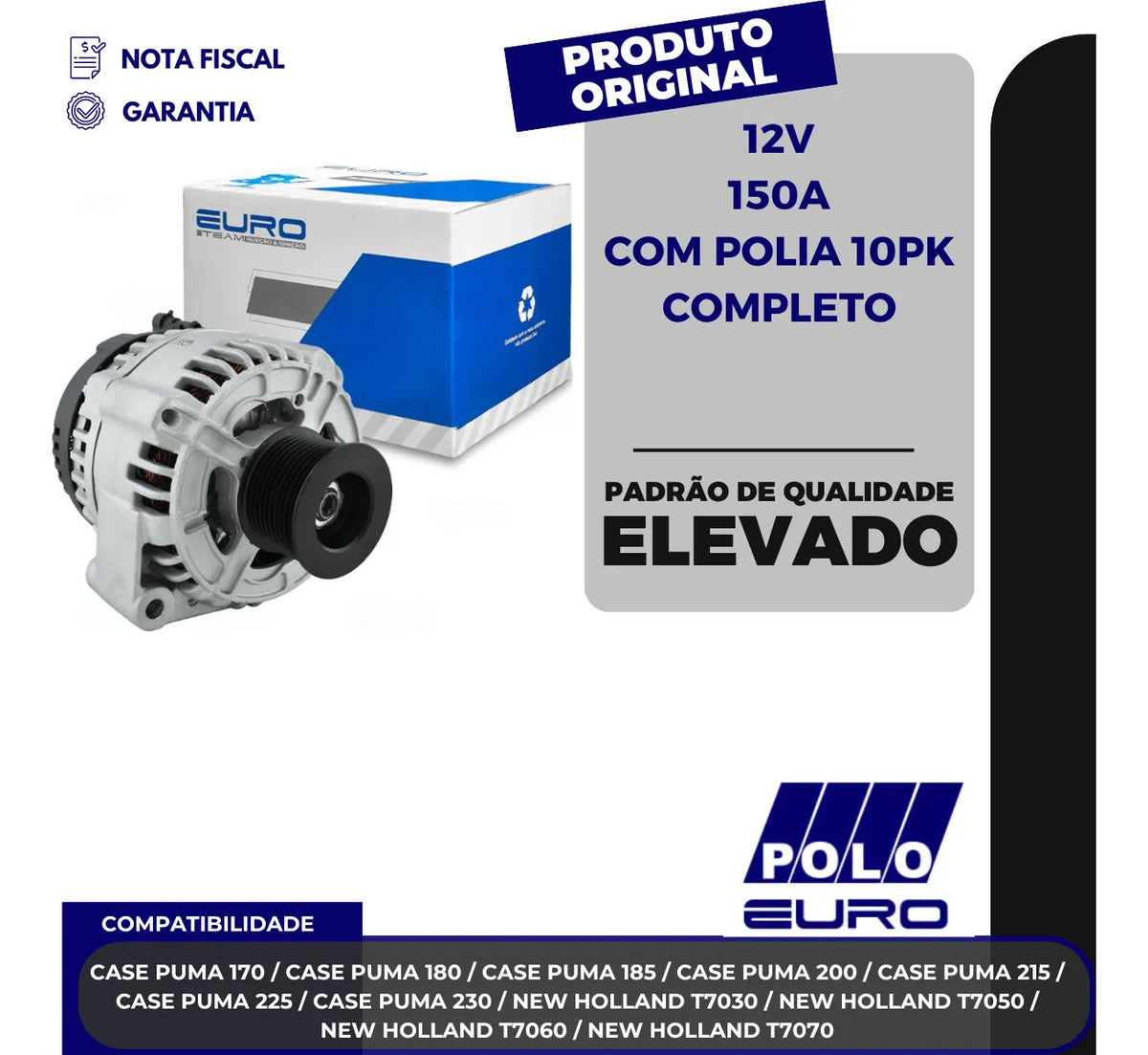 Alternador Case Puma 170 180 200 New Holland T7030 T7050