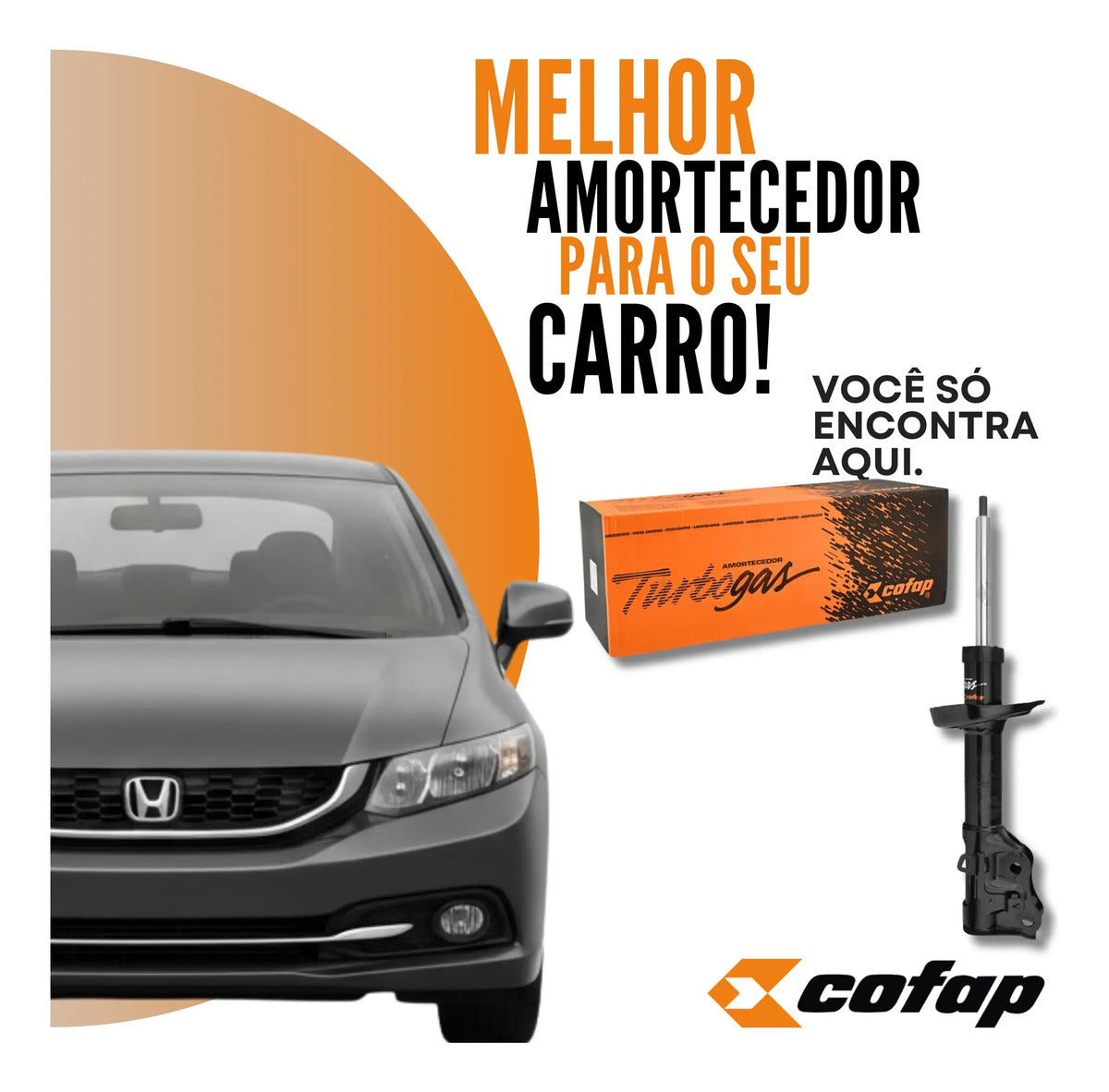 Amortecedor Dianteiro Esquerdo 1.8 Civic 11 16 Cofap Gp33218