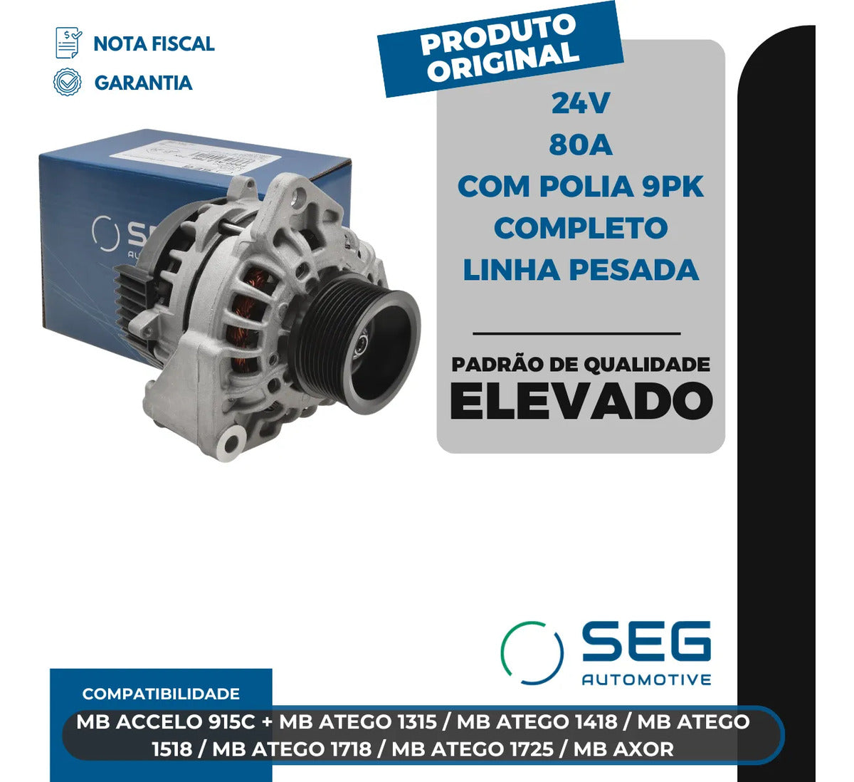 Alternador Atego Accelo 2003 A 2011 Axor 2005 A 2022 24v