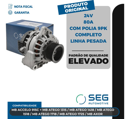 Alternador Atego Accelo 2003 A 2011 Axor 2005 A 2022 24v