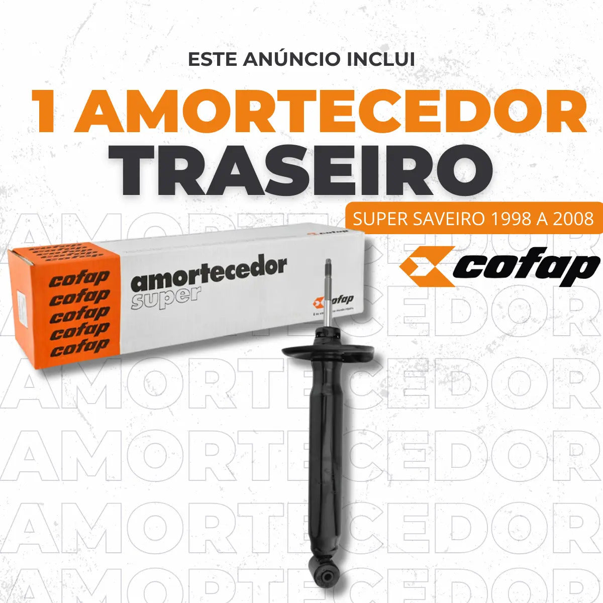 Amortecedor Traseiro Saveiro G2 G3 G4 1998 A 2008 Cofap Supe