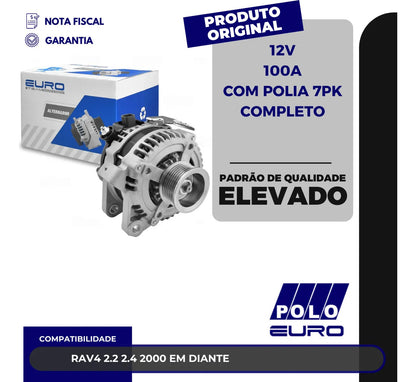 Alternador Toyota Rav4 2.2 E 2.4 - 12v 100a Euro