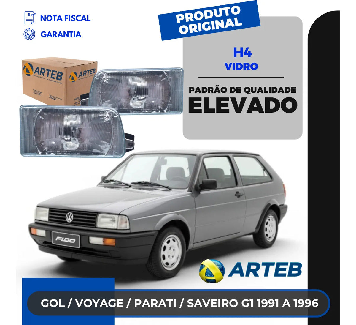 Farol Gol Saveiro Voyage Parati G1 1991 1992 93 94/... Arteb