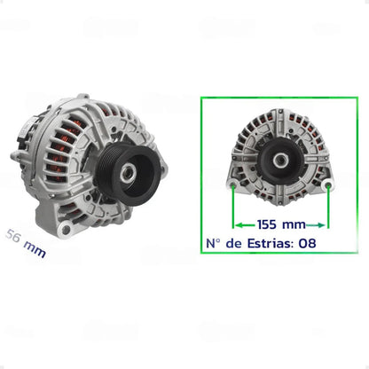 Alternador John Deere 7630 7730 7830 7930 8130 12v200a