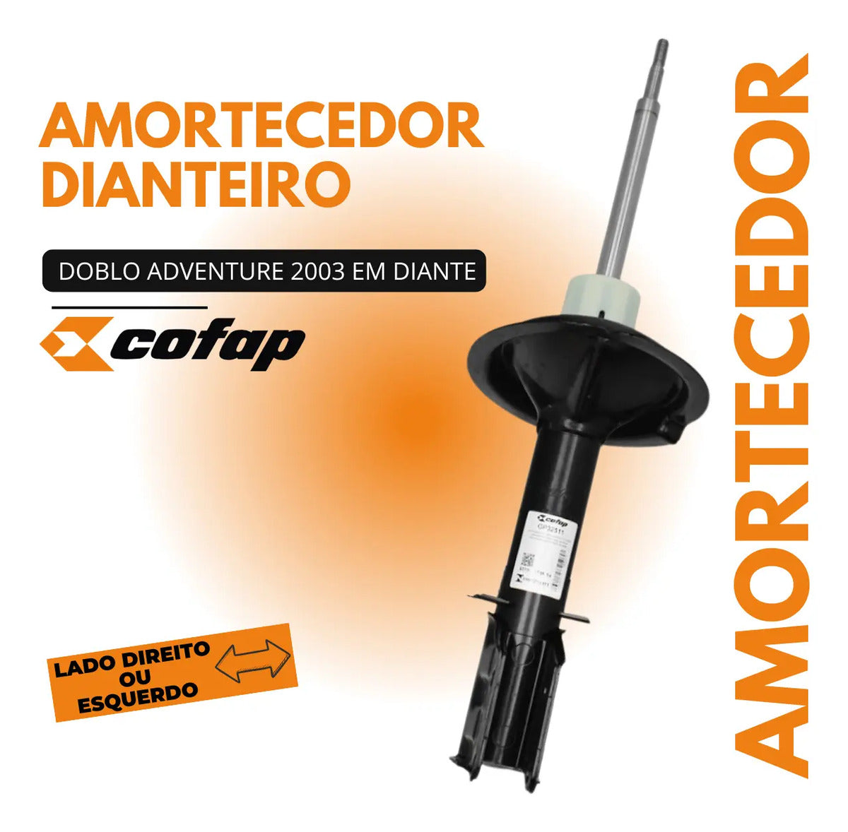 Amortecedor Dianteir Doblo Adventure Original Cofap 2012