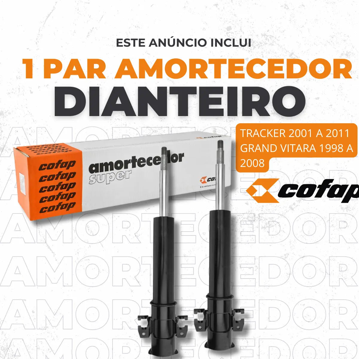 Par Amortecedor Dianteiro Tracker 2001 À 2011 Mp35986m Cofap