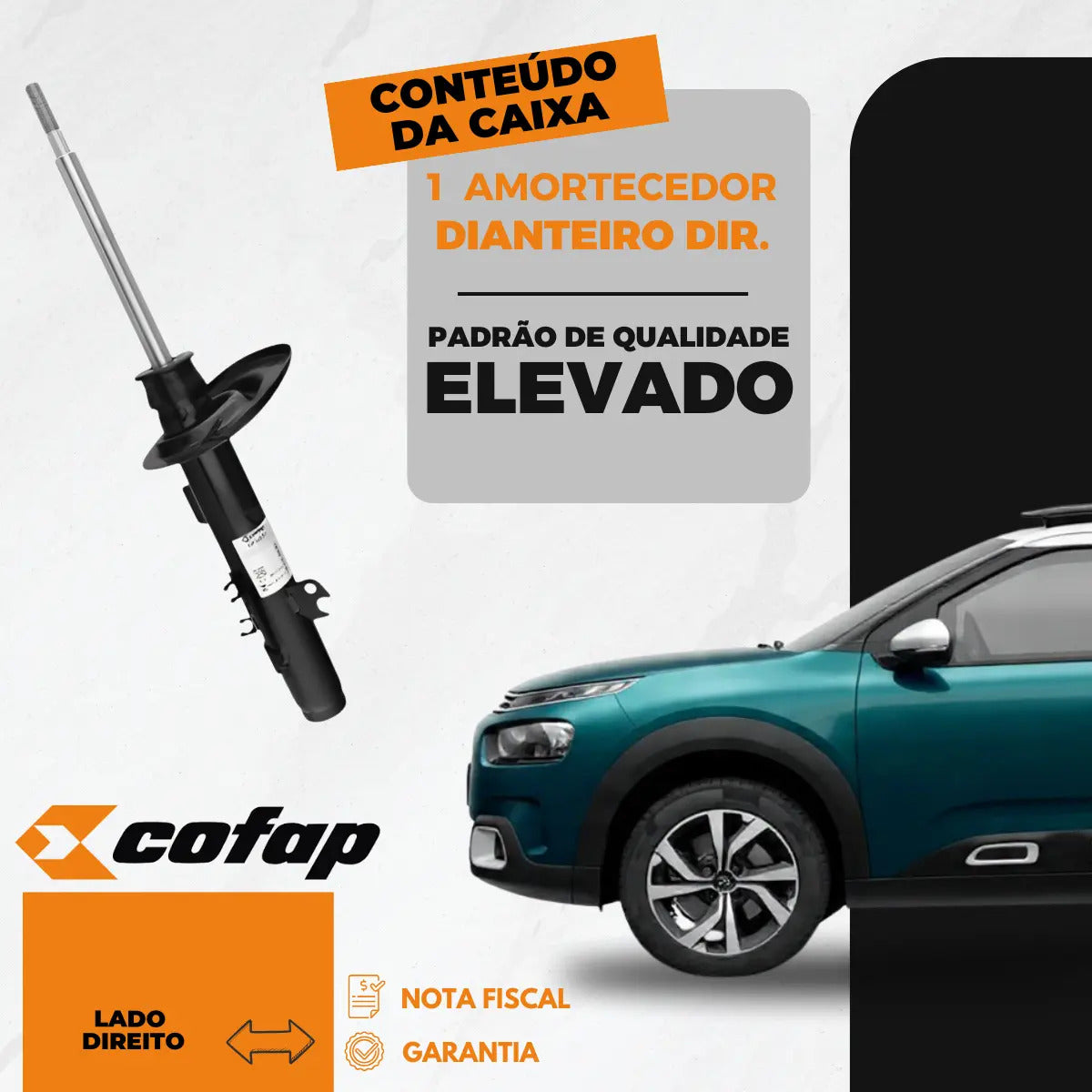 Amortecedor Dianteiro Direito Cofap C4 Cactus 2018 Até 2024