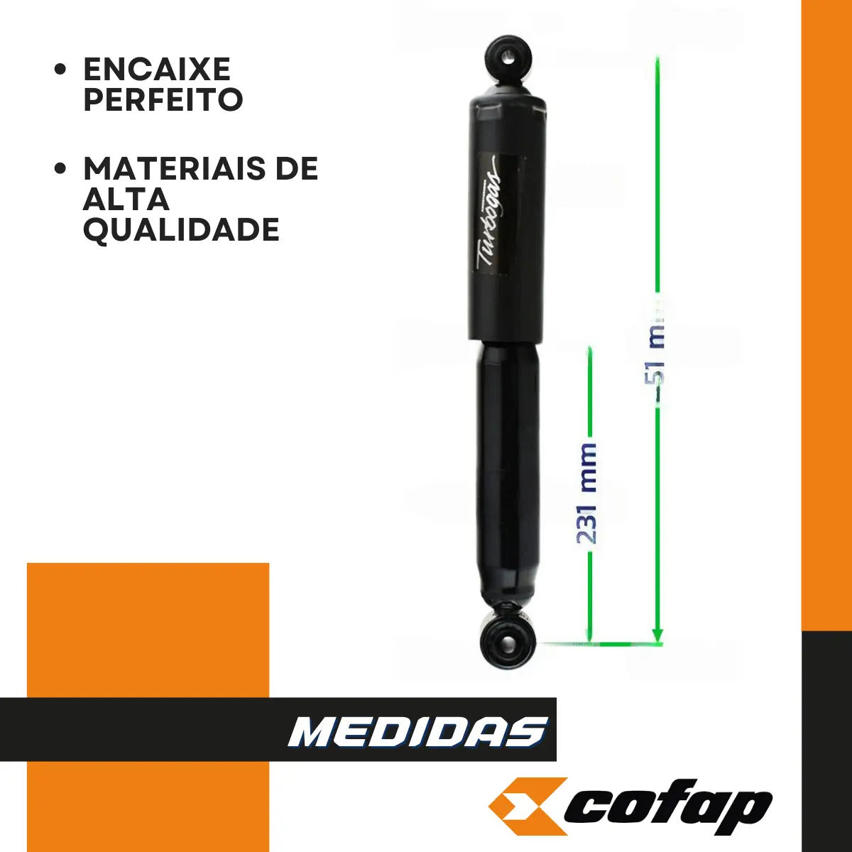 Par Amortecedor Traseiro  Courier Cofap Original Gbl1078