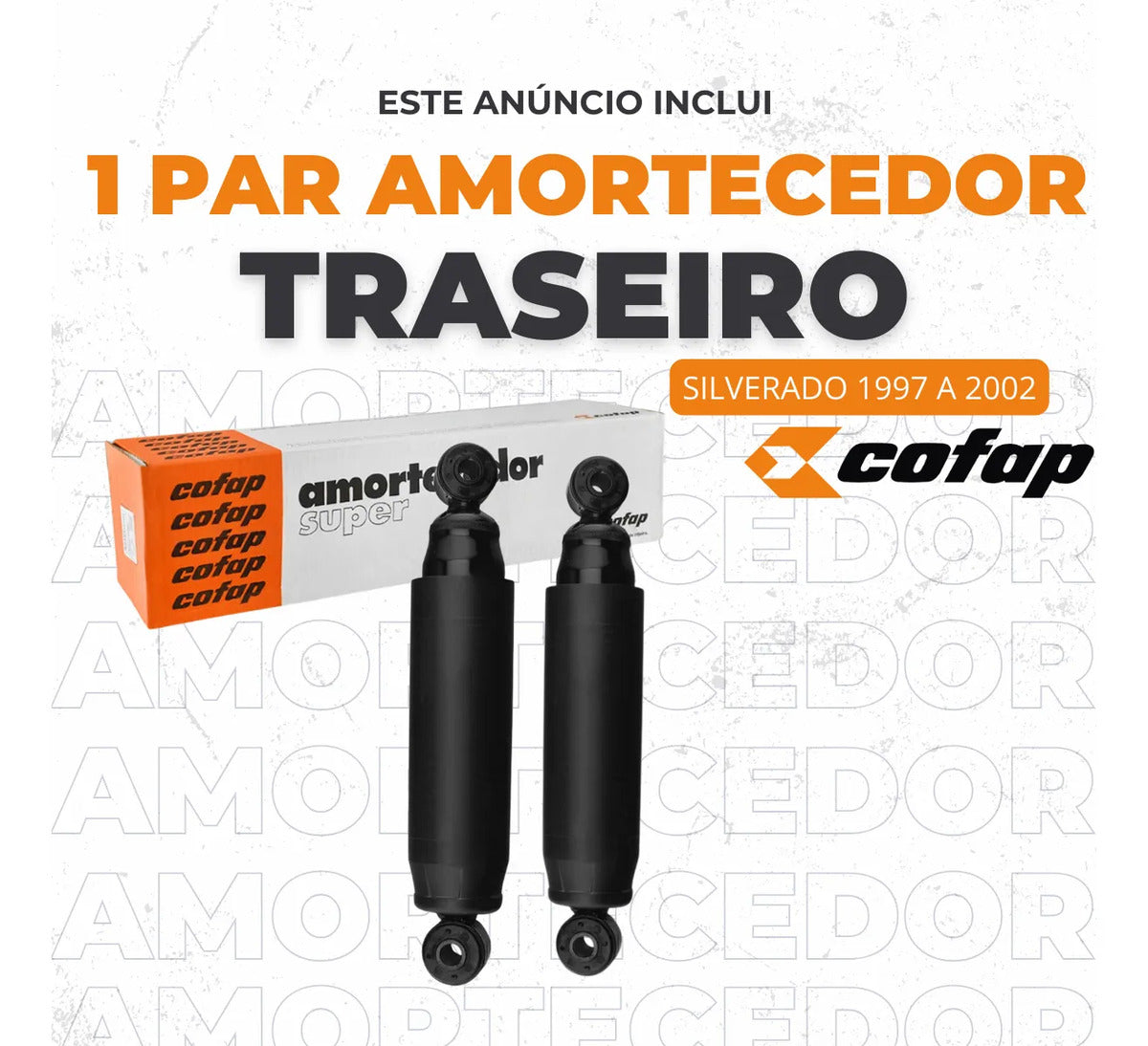 Par Amortecedor Traseiro Silverado 1997 2000 Original Cofap
