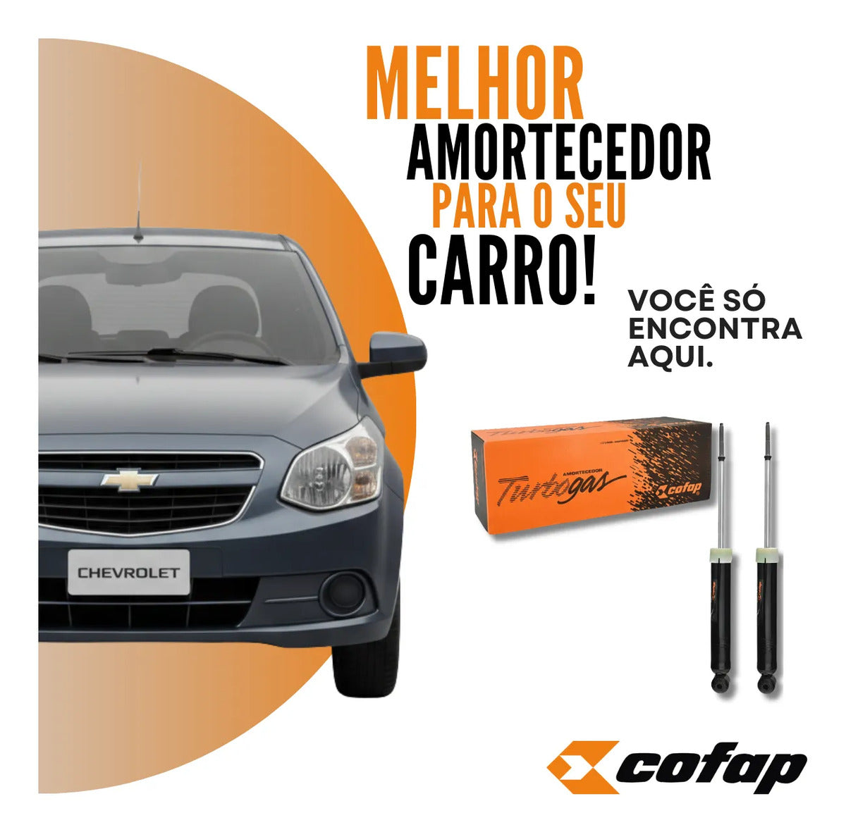 Par Amortecedor Traseiro Original Cofap Agile 2009 A 2014