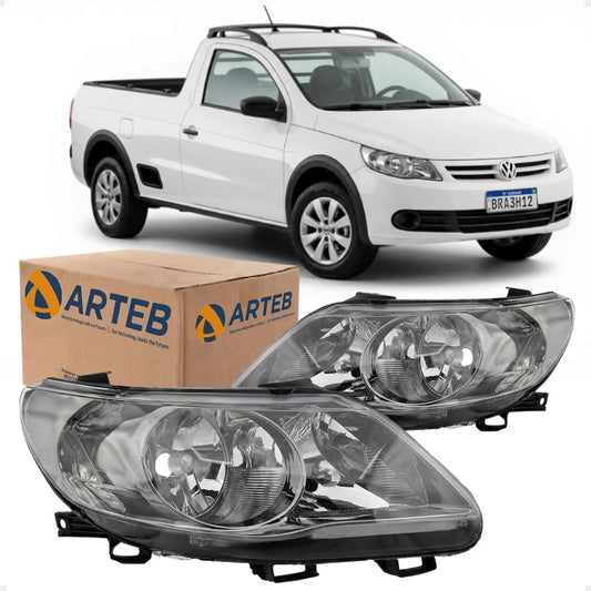 Farol Masca Cromo Onix Defletor Saveiro G5 2009 A 2012 Arteb