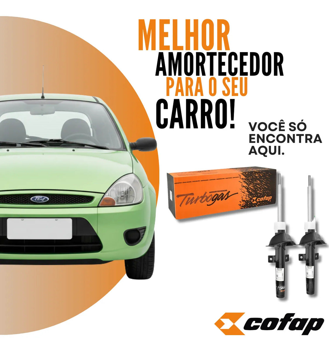Par Amortecedor Dianteiro Ford Ka 1997 A 2007 Cofap