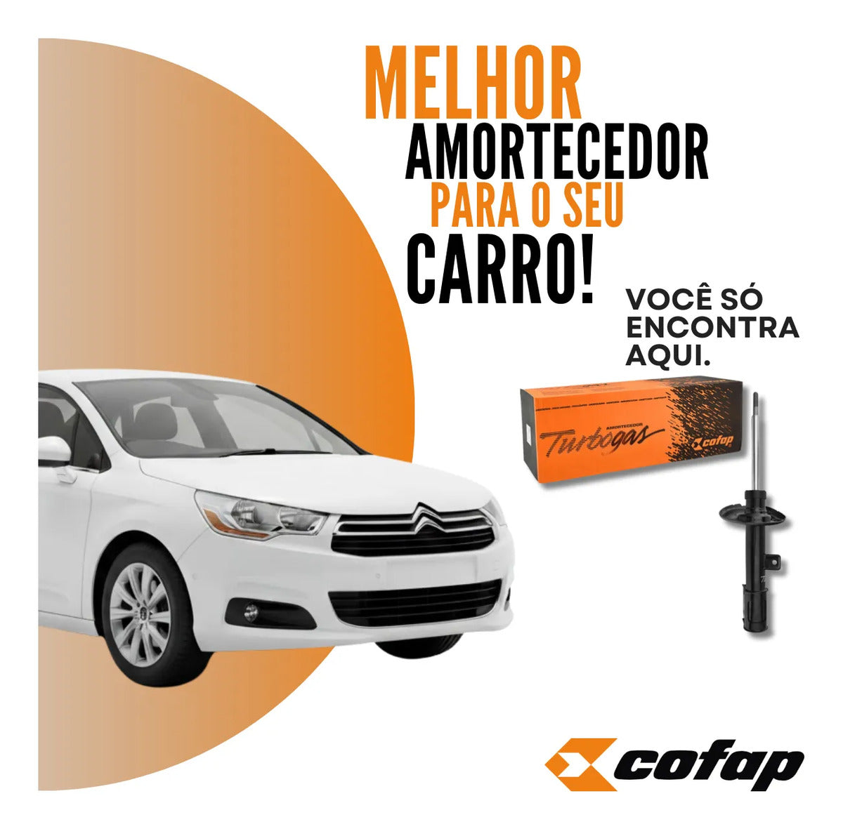 Amortecedor Dianteiro Esquerdo 408 Sedan 2011 A 2019 - Cofap