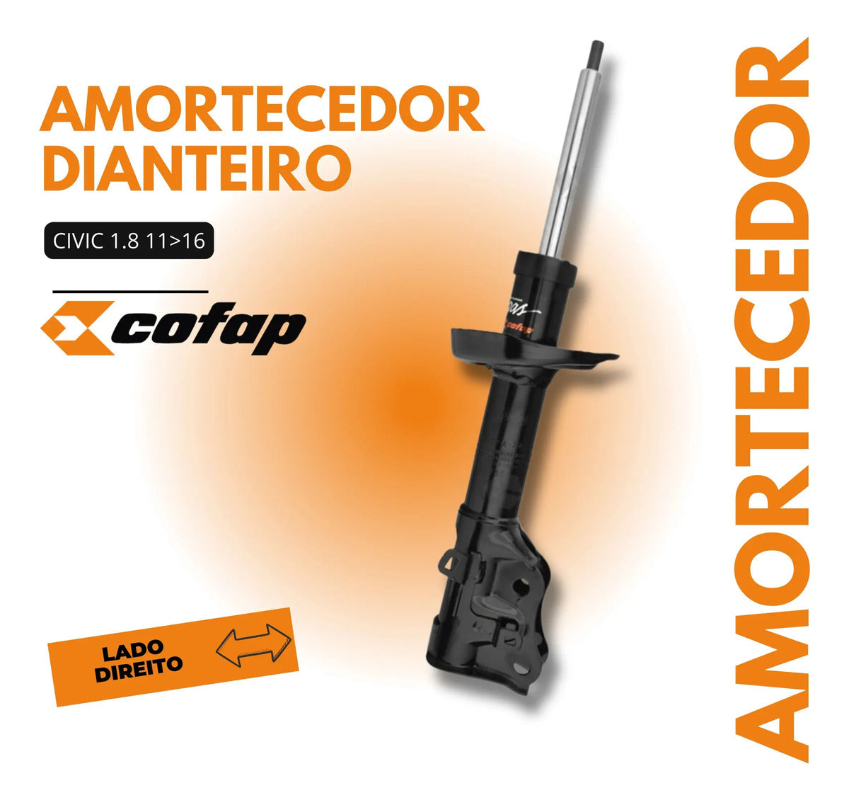 Amortecedor Dianteiro Direito 1.8 Civic 11 16 Cofap Gp33219