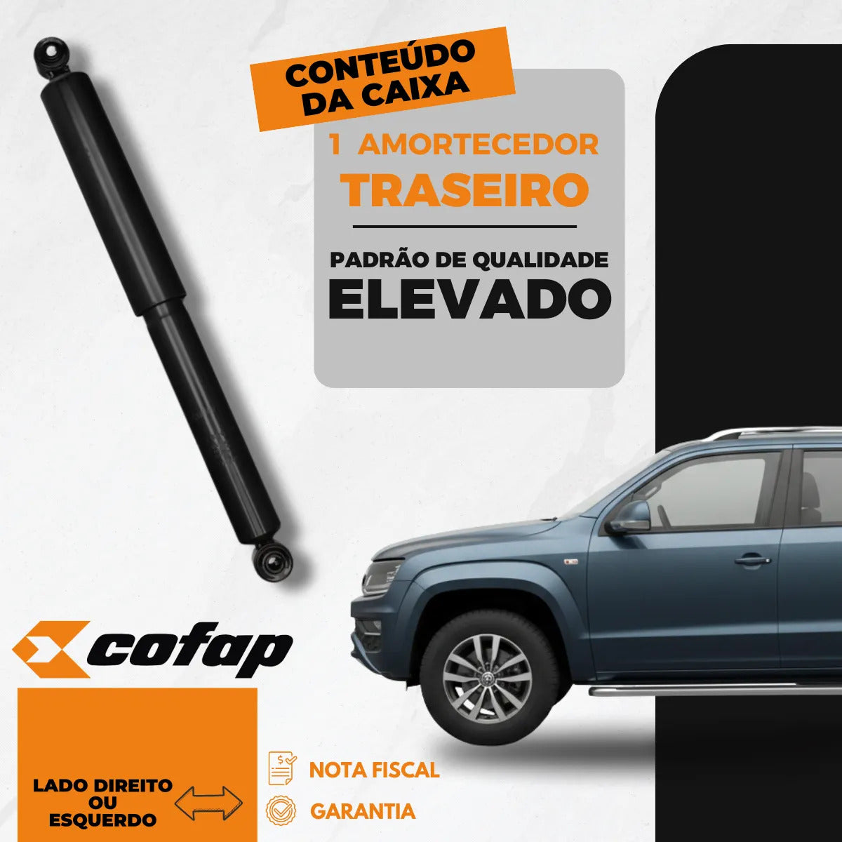 Amortecedor Traseiro Amarok 2011 2013 2015 2017 Cofap