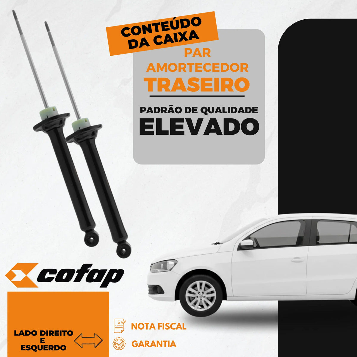 Par Amortecedor Traseiro Cofap Voyage G5 G6 08 Em Diante