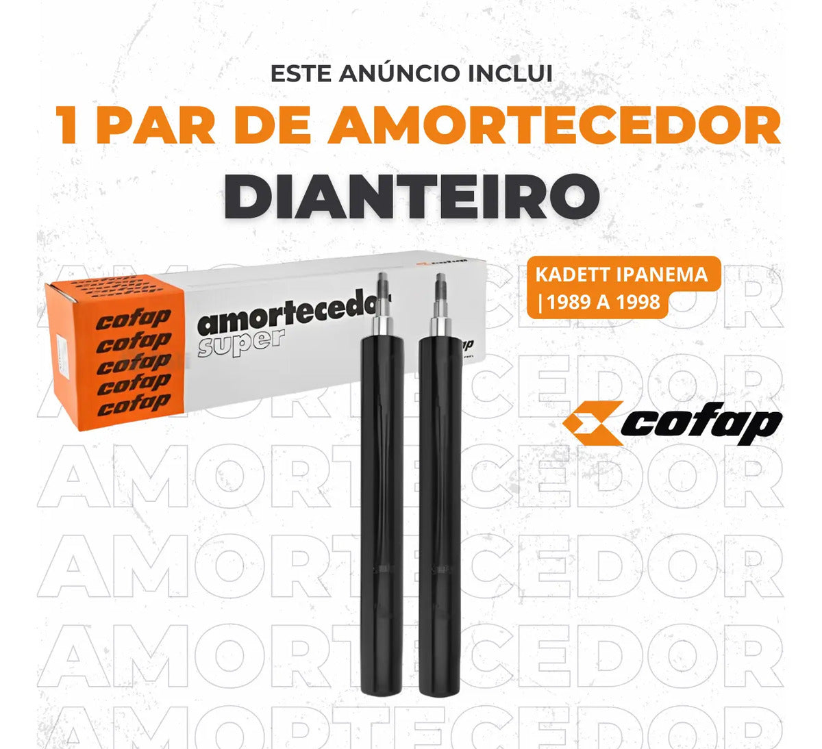 Par Amortecedor Dianteiro Kadett/ipanema Original Cofap