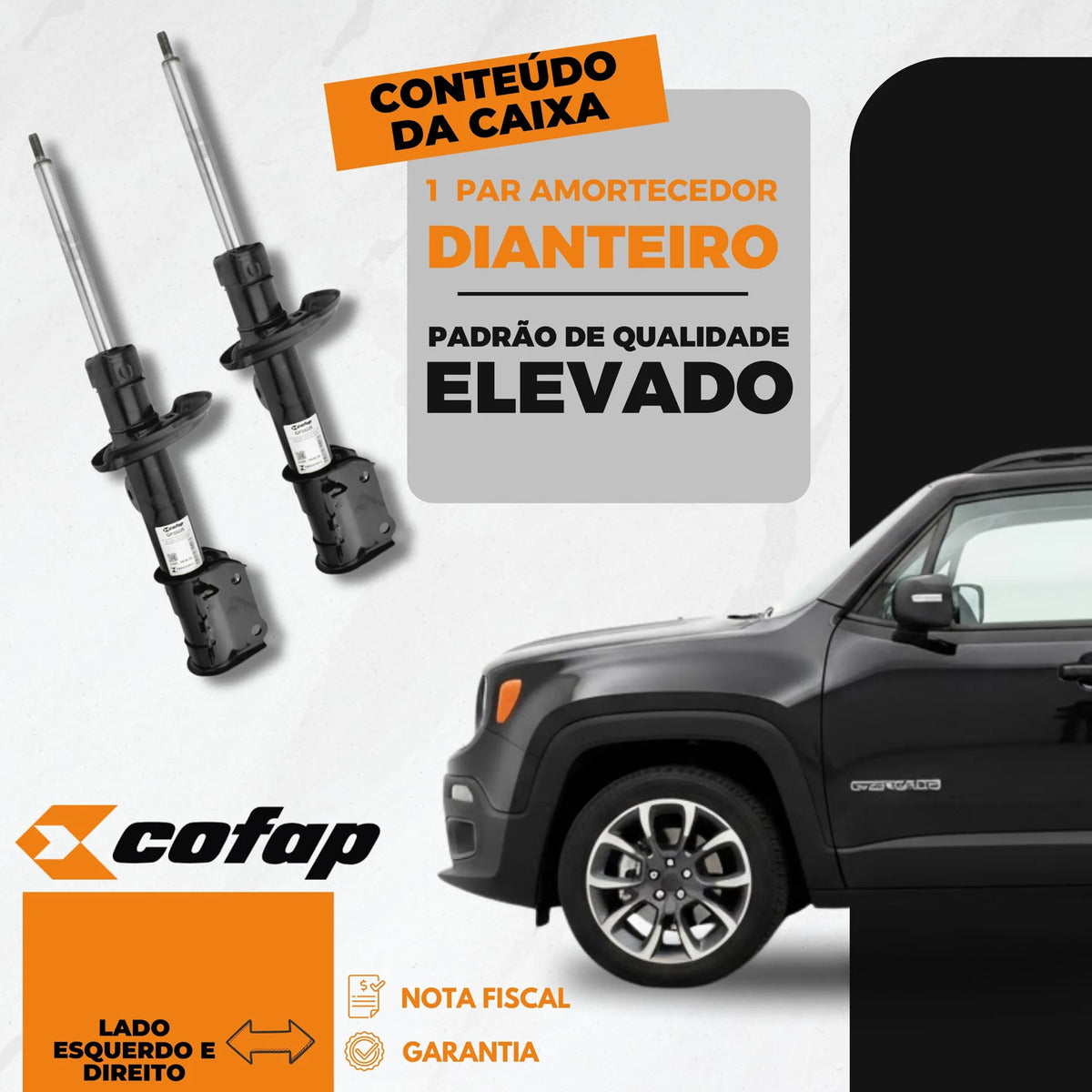 Par Amortecedor Dianteiro Jeep Renegade 4x4 2015 Cofap