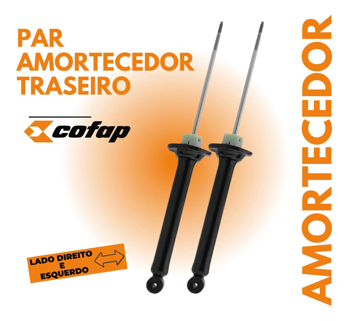 Par Amortecedor Traseiro Cofap Voyage G5 G6 08 Em Diante