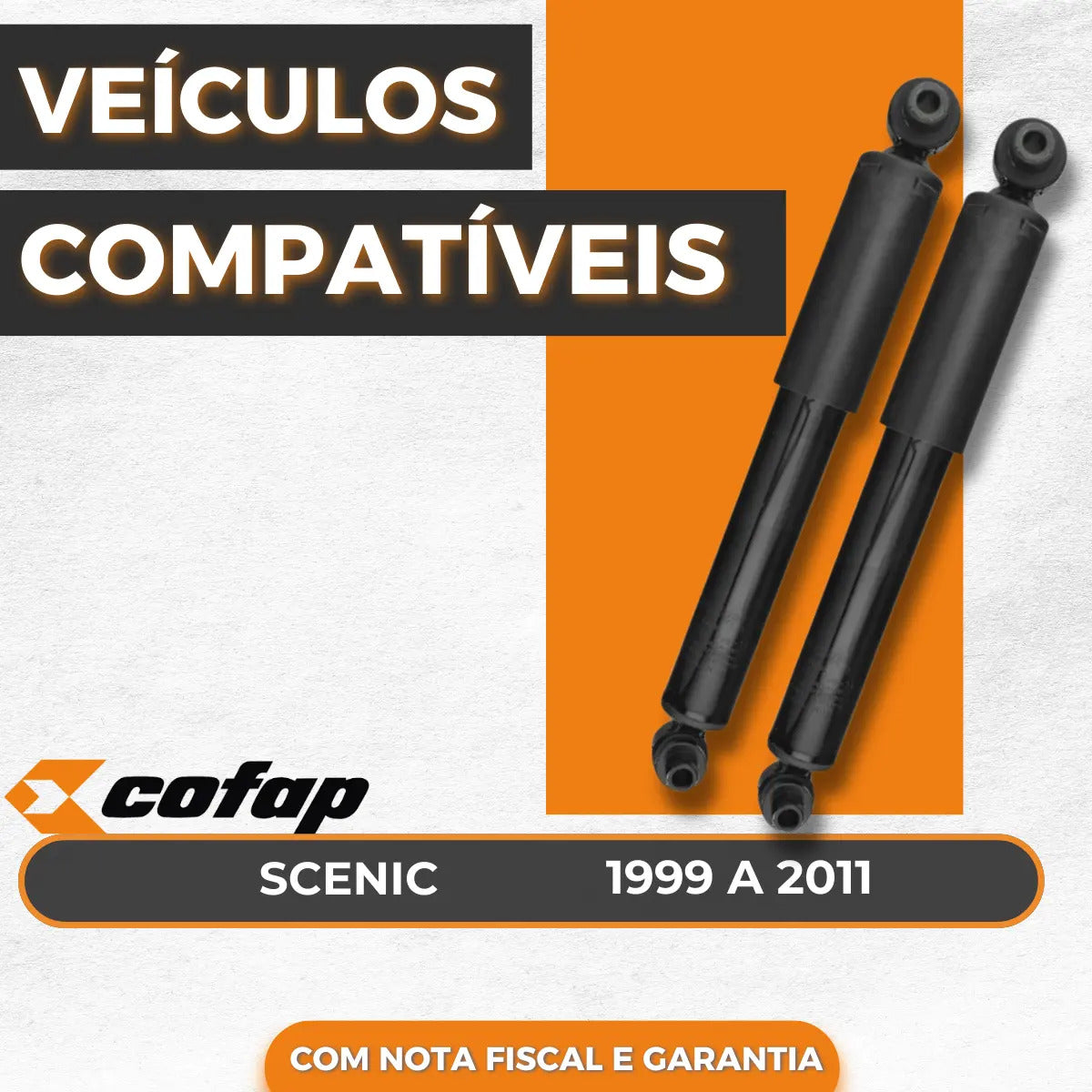 Par Amortecedor Traseiro Renalt Scenic Original Cofap