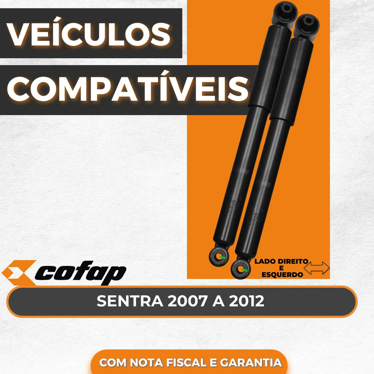 Par Amortecedor Traseiro Sentra Cofap Turbogas 07/11