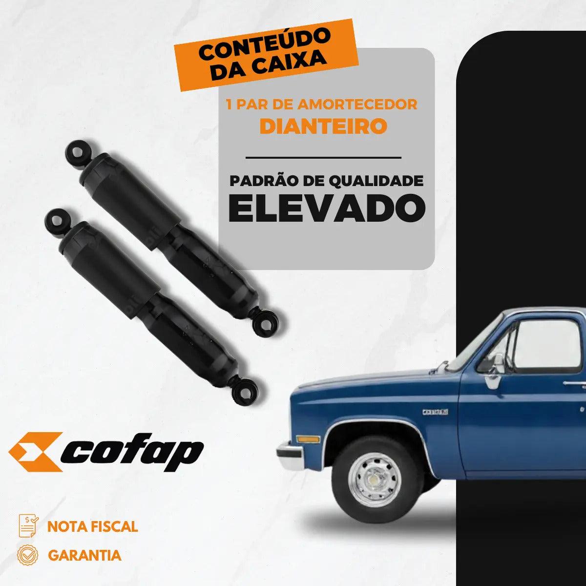 Par Amortecedor Dianteiro D-20 93 94 95 96 Original Cofap