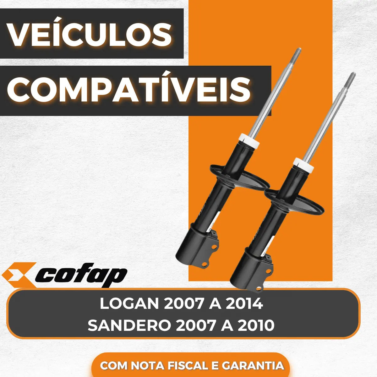Par Amortecedor Dianteiro Original Cofap Logan 2009 2010
