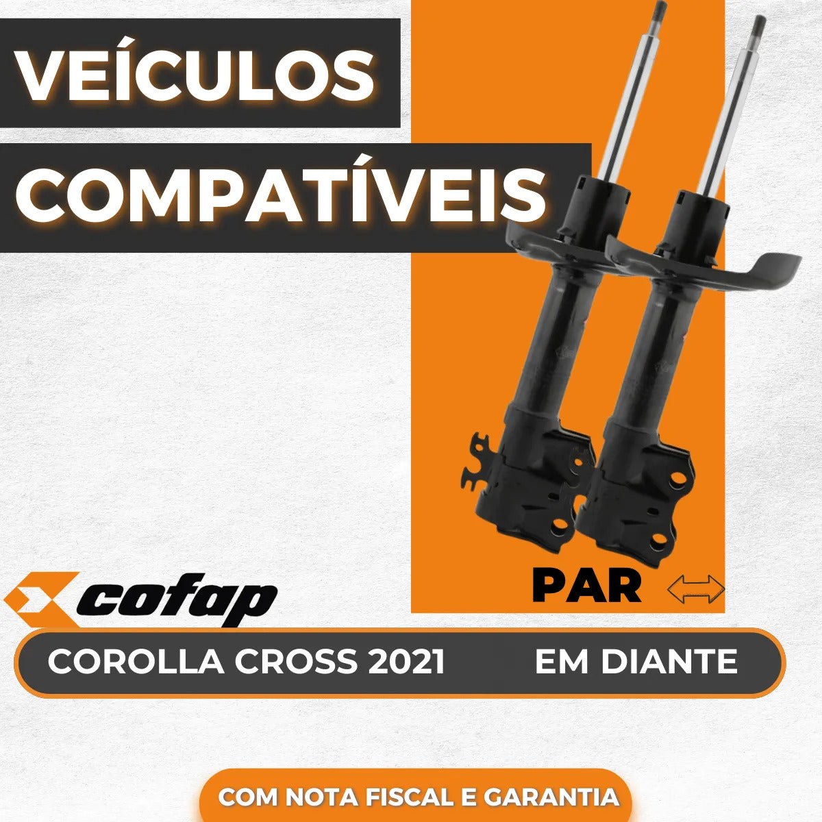 Par Amortecedor Dianteiro Corolla Cross 2021/cofap