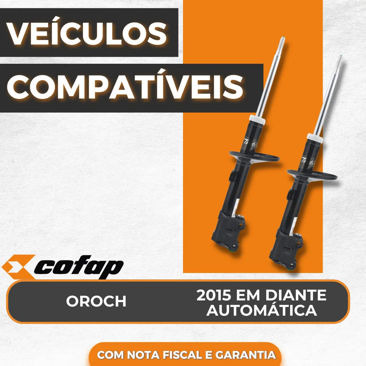 Par Amortecedor Dianteiro Oroch Automático 2015 A 2024 Cofap