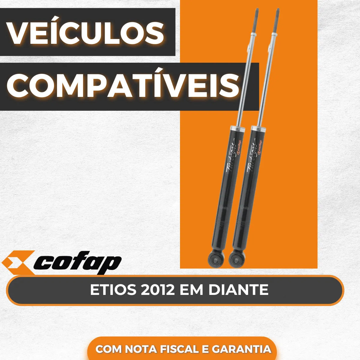 Par Amortecedor Traseiro Toyota Etios 2012 A 2021 Cofap