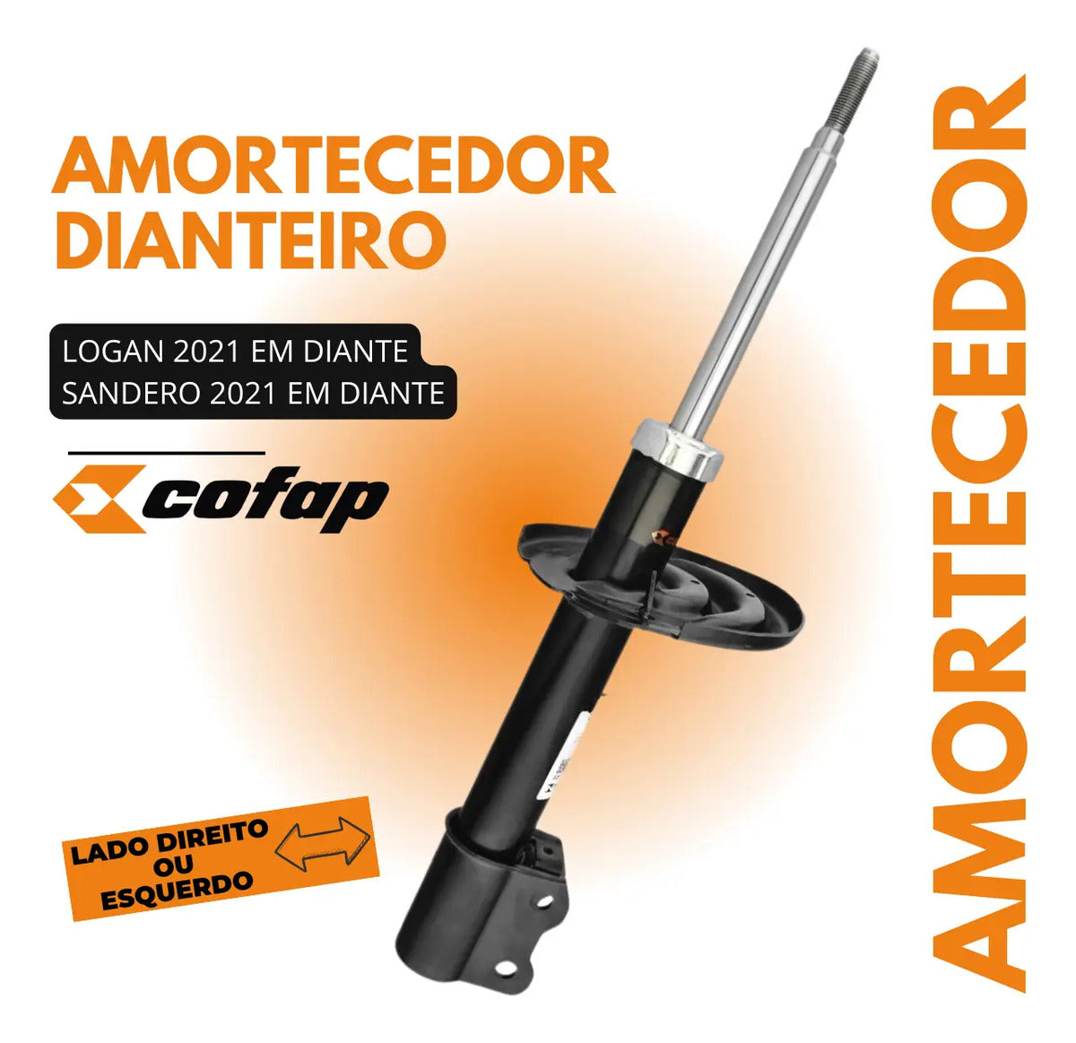 Amortecedor Dianteiro Logan Sandero 1.0 2021 A 2025 Cofap