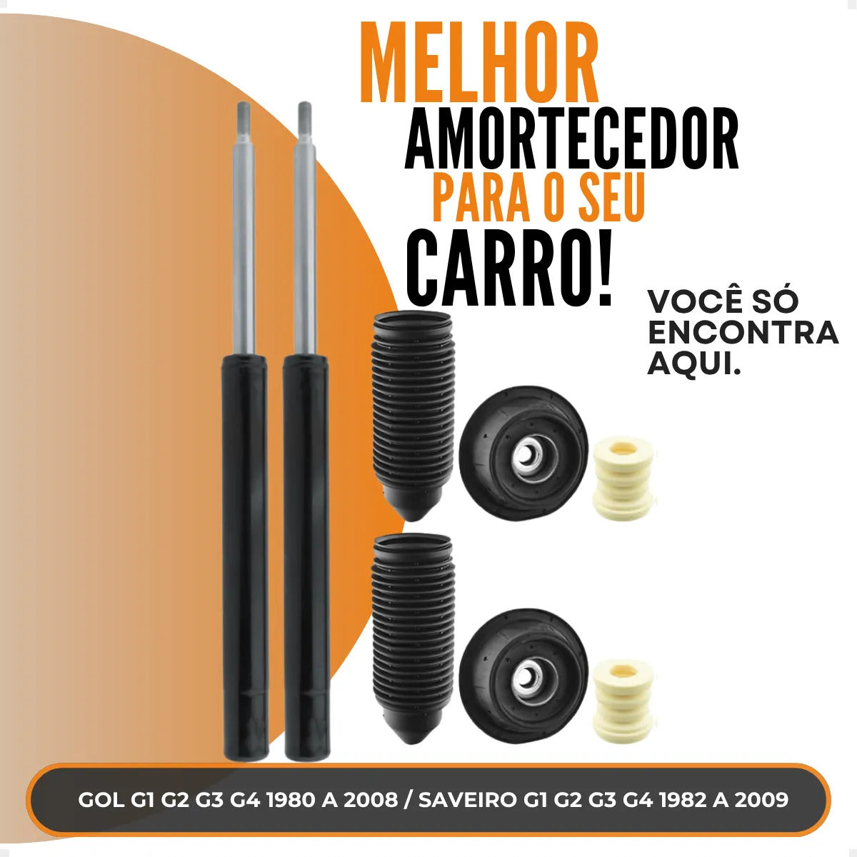 Kit 2 Amortecedor Dianteiro Cofap Gol Saveiro + Coxin Coifa