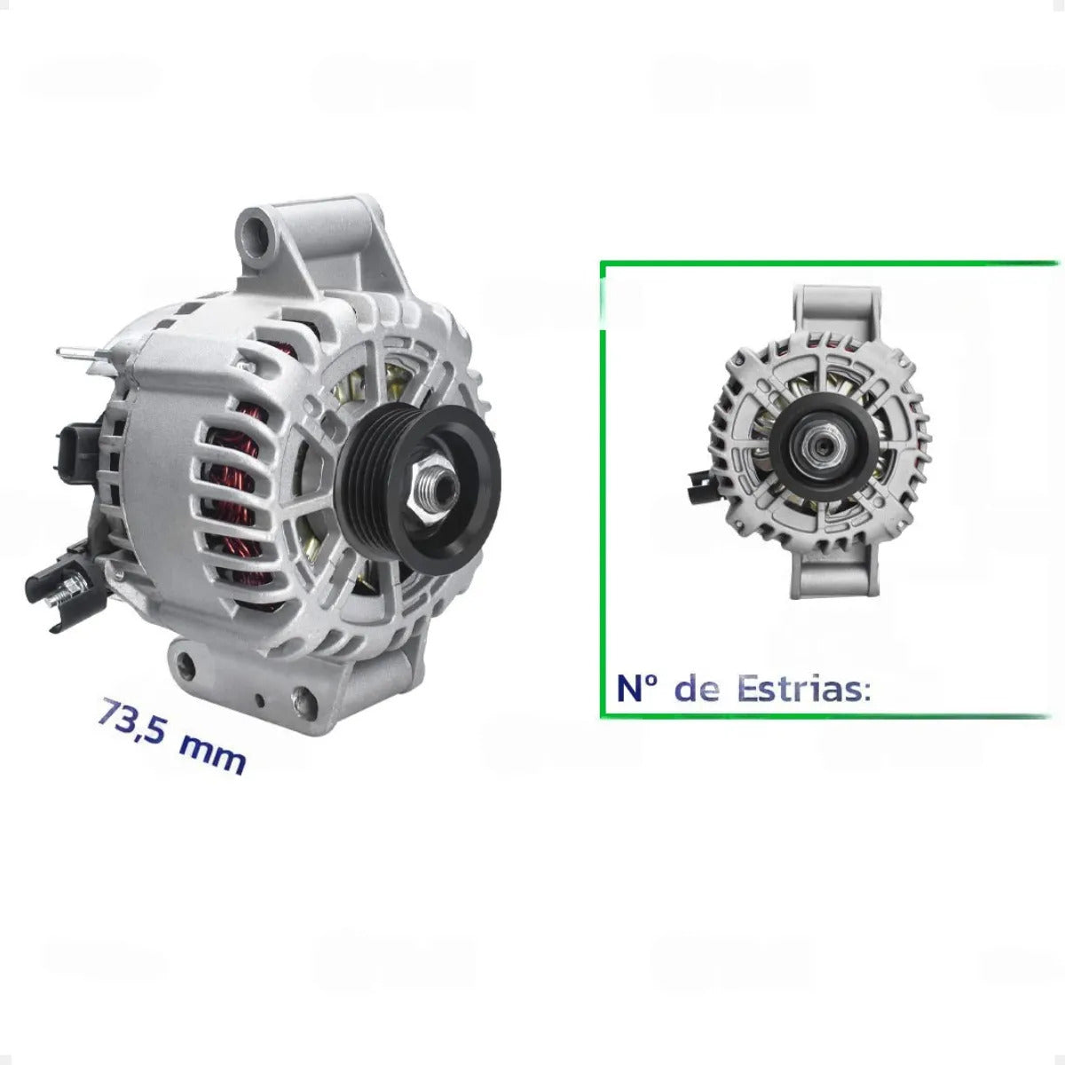 Alternador Focus 1.8 16v Duratec Após 2001 124a - 50006vlp