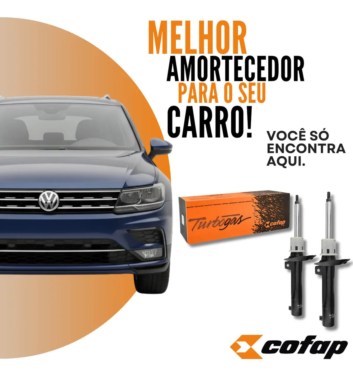 Par Amortecedor Dianteiro Tiguan 2012 Original Cofap Novo