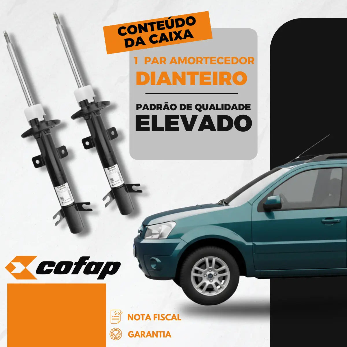 Par Amortecedor Dianteiro Original Cofap Ecosport 2003 2004