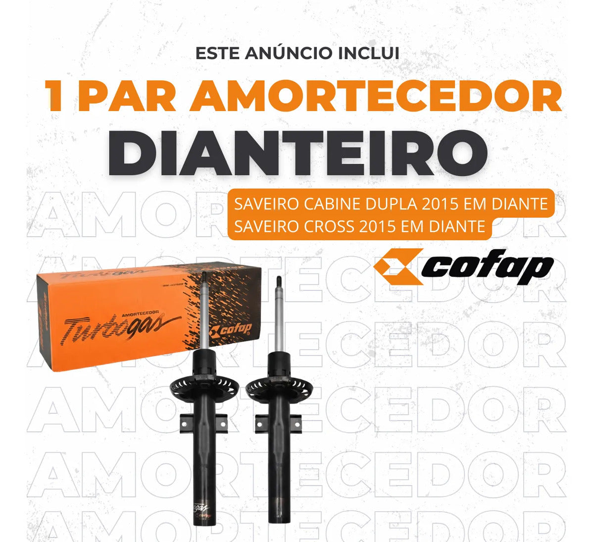 Par Amortecedor Dianteiro Saveiro Cross 2015 Em Diante Cofap