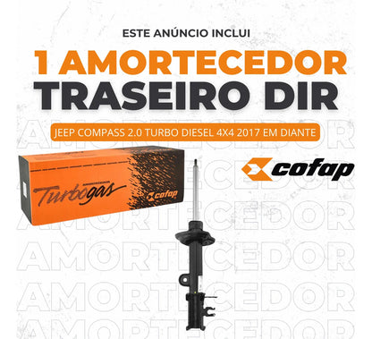 Amortecedor Traseiro Direito Compass 2.0 Diesel 17... Cofap