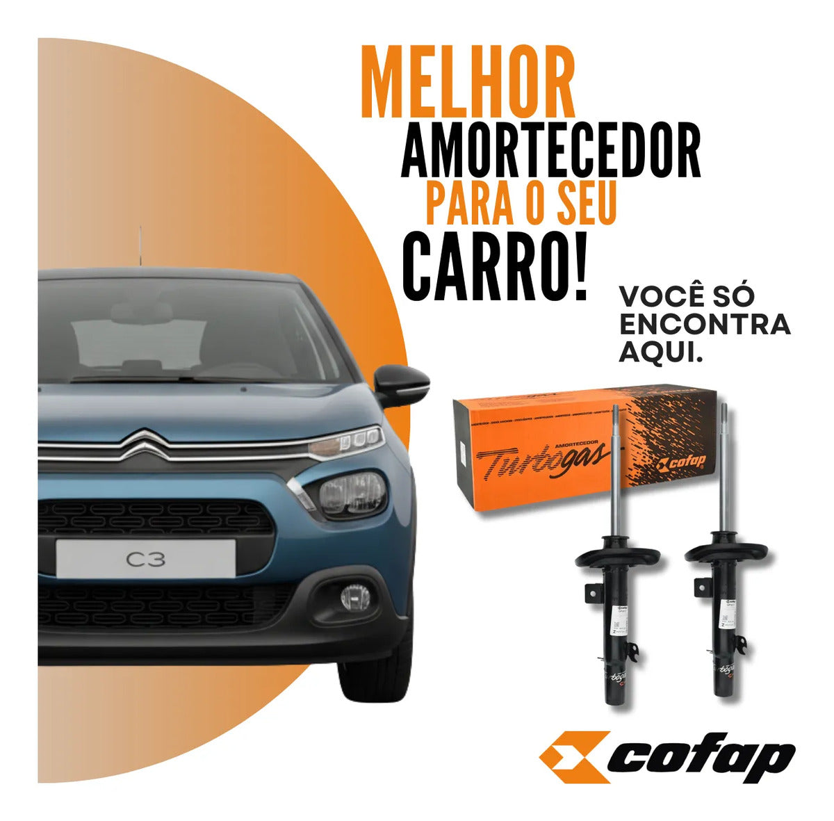 Par Amortecedor Dianteiro C3 2013 A 2021 Manual Cofap